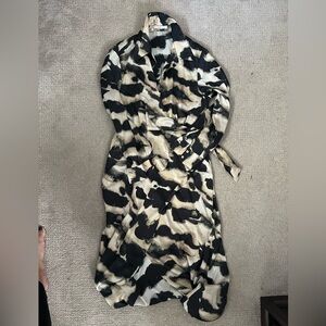 MNG wrap shirt dress size 8